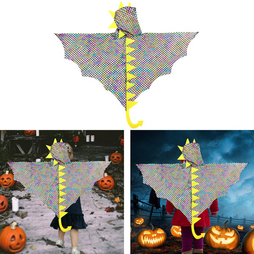 Disfraz De Dinosaurio De Halloween Con Capa De Dinosaurio