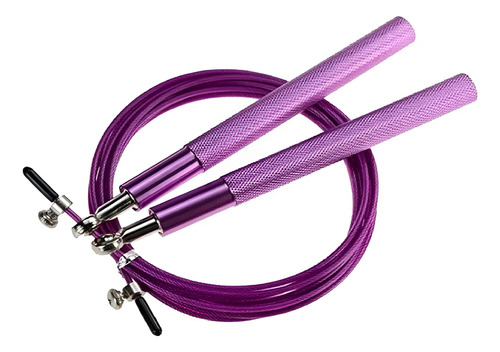 Cuerda Profesional Para Saltar Crossfit Box Gym Ligera Color Morado