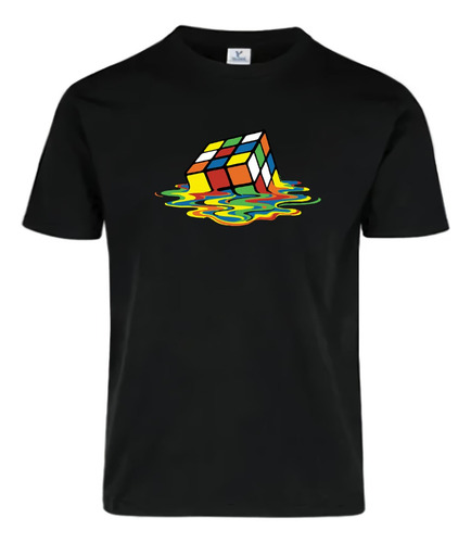 Playera Algodon Dtf Cubo Rubik Derritiendose Sheldon