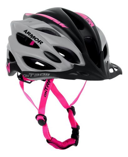 Casco De Ciclismo, Certificado On Trail Armor Rosado Gris 