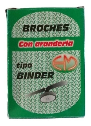Broche Binder Hm Nº649 2 Patas Con Arandela 63mm Caja X 100 Plateado