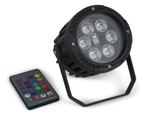 Spot Par Led 6 X3w Rgbw Remoto Ip65 Exterior Jardin Outlet