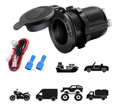 Kit Enchufe Toma 12v 24v Auto Bus Camión Camper Embarcación