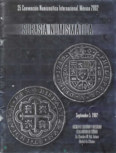 Catálogo Subasta Numismática 5 Sep 2002 Alberto Hidalgo (Usado)