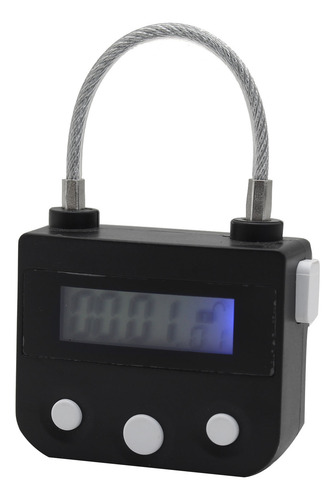Y0metal Timer Lock Con Pantalla Lcd Usb, Candado Negro-fs
