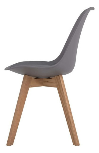 Set De Sillas Tulip Gris Nuuk Diseño Moderno Minimalista Estructura de la silla Madera