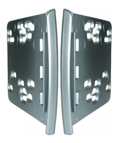 Moldura Som Central Multimídia Dvd 2 Din Ford Focus Prata