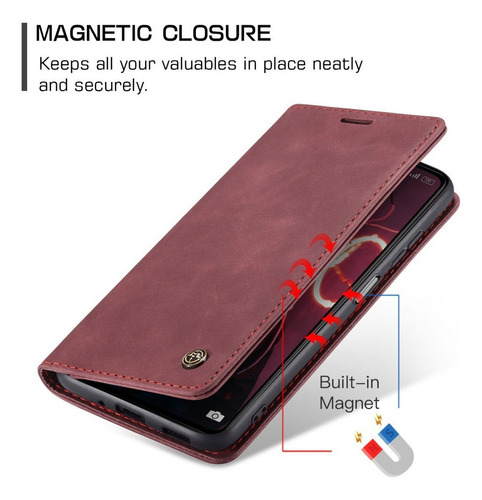 ./capa De Couro Magnética Para Xiaomi Redmi Note 12 Pro 7g