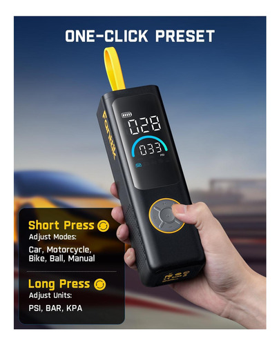 Compresor De Aire Portátil Fanttik X9 Apex Para Neumáticos Y