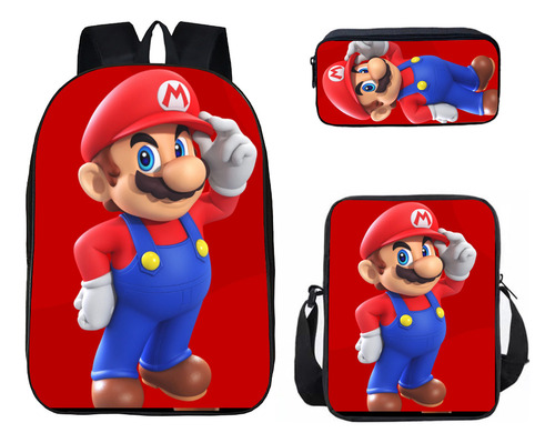 Nueva Mochila Escolar Digital Mario Europea Y Americana 3d .