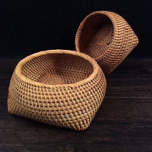 Cesta De Almacenamiento De Ratán, Cesta De Mimbre, L