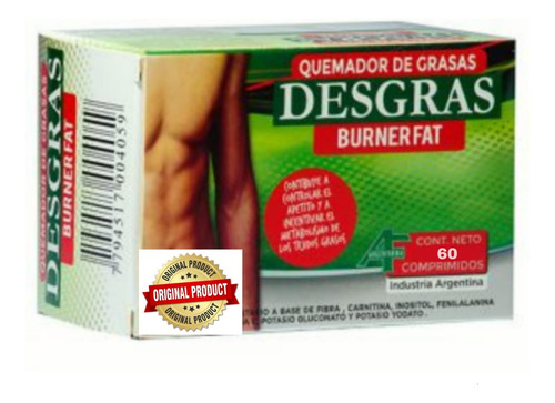 ( 4 Cajas X 60) Desgras Burner Fat Quemador Grasa Suplemento