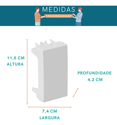Kit 4 Módulos Cego Cor Branco Simon - S30/35