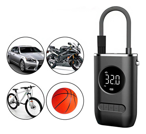 Bomba Elétrica Encher Pneu De Carro Moto Bike Digital