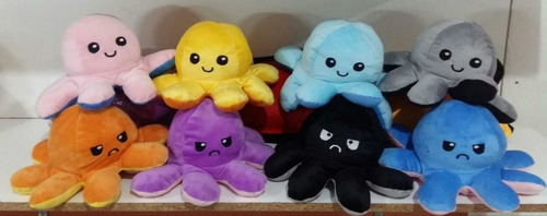 Pulpito Pulpo Reversible Estado De Ánimo De Felpa Peluche