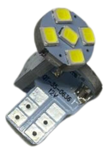 Par Lampada Esmagada Led Meia Luz Farol 5 Leds T10 12v