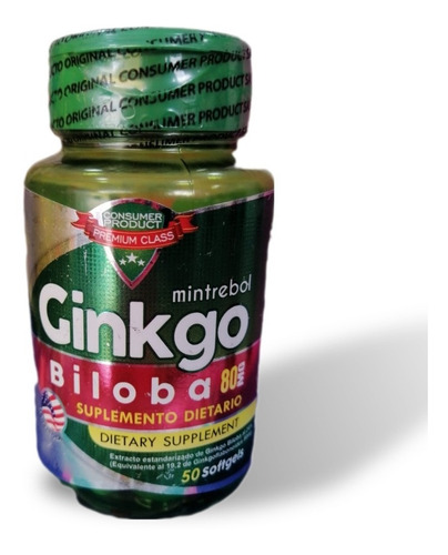Ginkgo Biloba 80 Mg 50 Softgel - Unidad a $48000