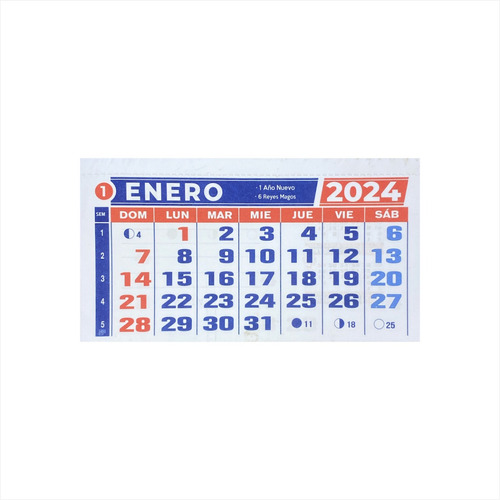 Mensual Calendario 21x11,5cm Troquelado X100u