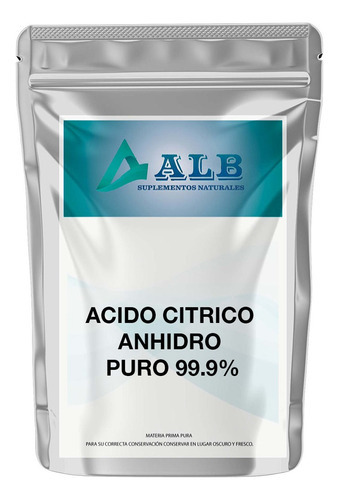 Acido Citrico Anhidro Puro 10 Kg Vip Alb Sabor Caracteristico