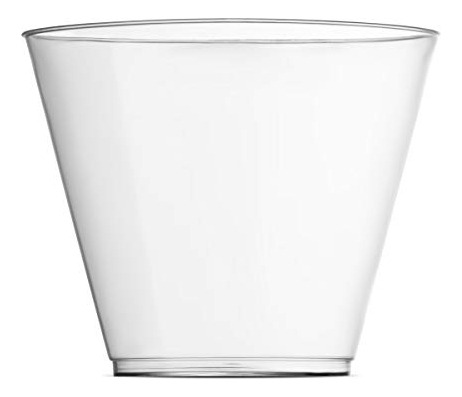Munfix 200 Vasos De Plástico Transparente 9 Oz Vasos Anticua