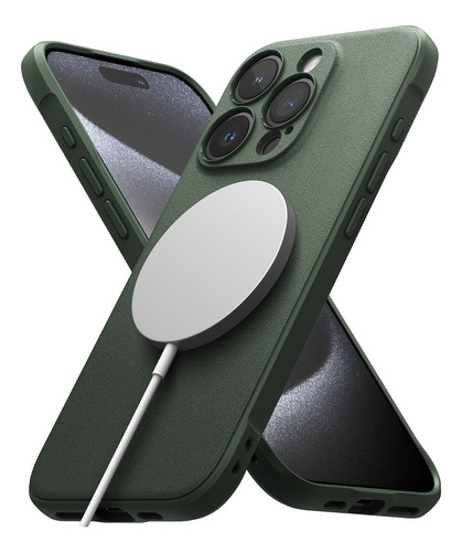 Funda Ringke Onyx Para iPhone 15 Pro Magsafe - Verde