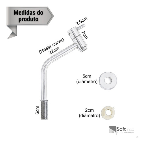Soft Inox Torneira Lavatório Link Dourado Brilhante