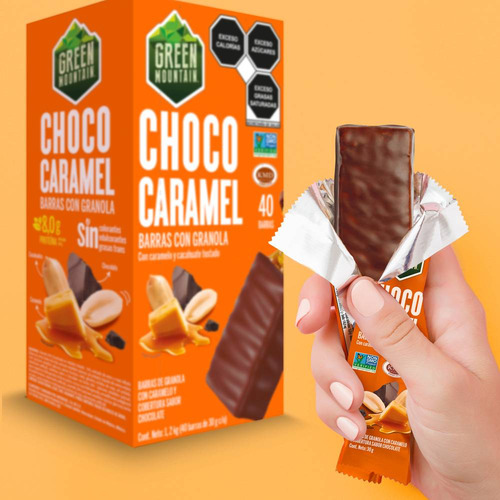 Barra Choco Caramel De Green Mountain® Caja De 1.2 Kg Con 40