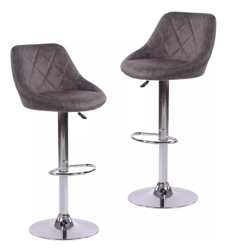 Set 2 Sillas Taburete Banco Para Barra Cocina Respaldo Alto