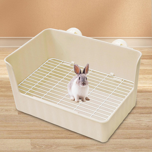 Caja De Arena Para Conejos, Bandeja De Entrenamiento Marrón