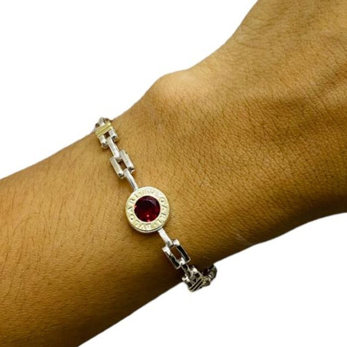 Pulsera Plata Oro Mujer Piedra Roja Chico Panter Regalo 