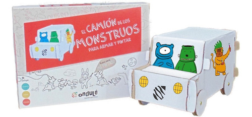 Camión Monstruos Para Armar Y Pintar + Stickers + Crayones