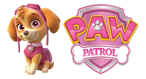 Vinilo Decorativo Infantil Paw Patrol Skye Y Escudo