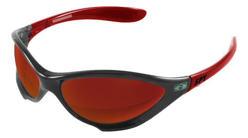 Óculos De Sol Spy 45 - Twist Preto - Haste Vermelha