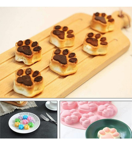Molde Silicona 7 Garritas Huellas - Repostería Jabones Velas Color Sorpresa