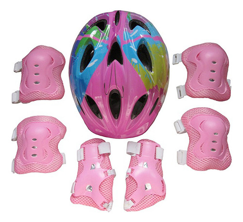 .. Casco Y Rodilleras Para Niños, Protector Deportivo Para