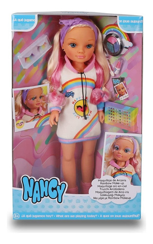 Muñeca Nancy Maquillaje Arco Iris Famosa Con Accesorios 