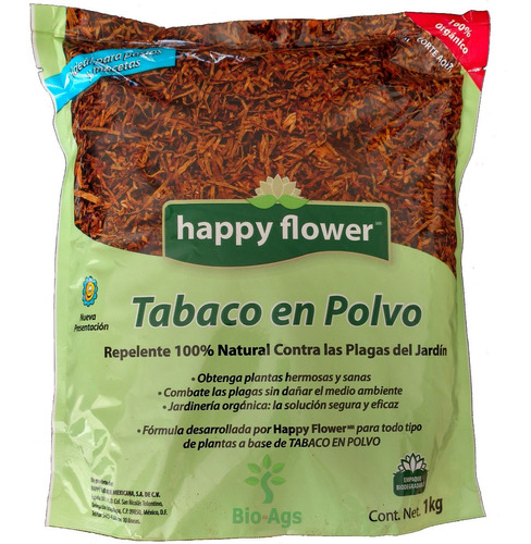 Happy Flower Tabaco En Polvo 1kg Repelente Natural De Plagas