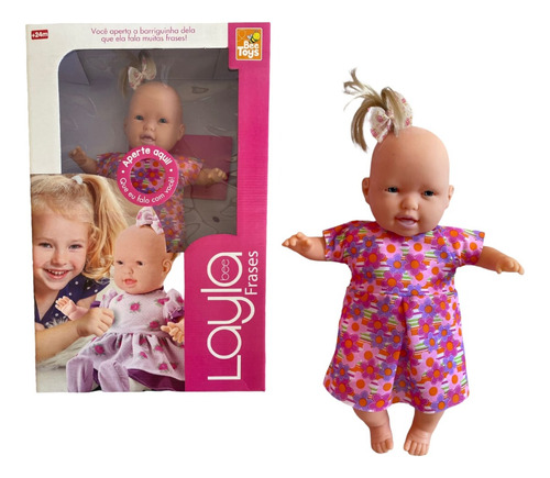 Boneca Layla Bee Toys Frases Crianças Feminino Brinquedos