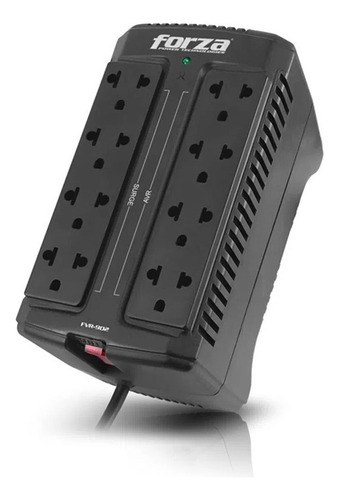 Forza Fvr-902 - Estabilizador Regulador 900va 450w 8 Tomas Color Negro