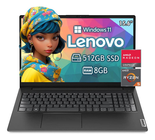 Laptop Lenovo V15 G4 Ryzen 5 7520u 512gb Ssd 8gb Ram W11 