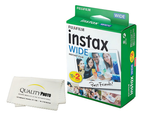 Fujifilm Instax Wide Instant Film - Paquete De 2 (20 Exposiciones) Para Cámaras Instax