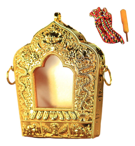 Caja Budista Gau, Amuletos De Mantra Budista, Antiguo Oro