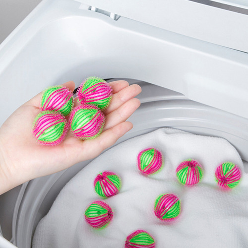 6 Bolas Recogedor De Pelo Reutilizables Para Lavar Hine