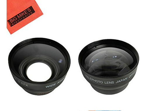 58mm Teleobjetivo 2.2x + 58mm 0.43x Lente Gran Angular Con M