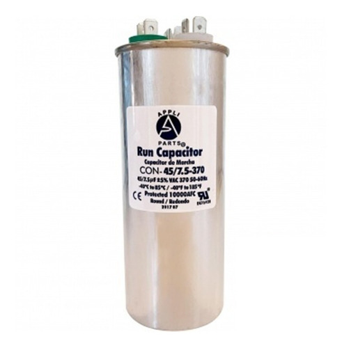 Capacitor Trabajo Aire Acondicionado 45+7.5 Uf Mfd 370-440v