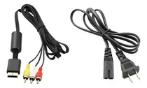 Comprar Cable Rca Av + Cable De Corriente Compatible Con Ps1 Fat