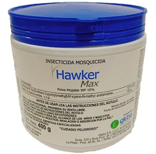 Hawker Max X 400gr Polvo Cebo Mosquicida Gleba