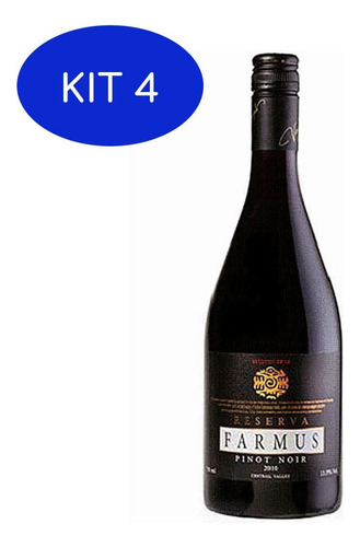 Kit 4 Farmus Winemaker Reserva Pinot Noir 750 Ml