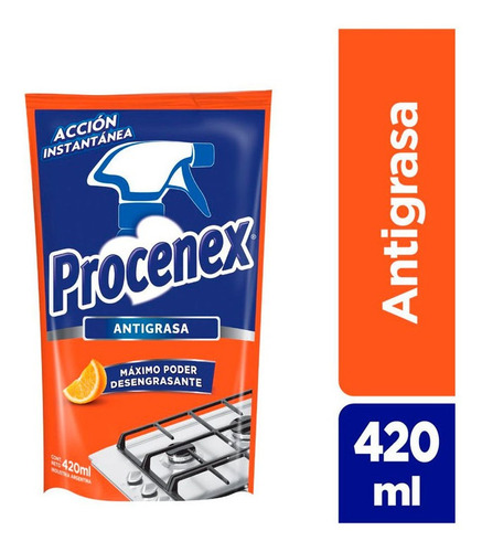 Procenex Cocina Repuesto 420ml Limpiador Antigrasa 