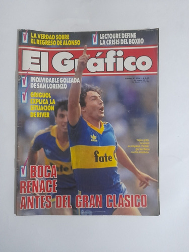 El Grafico 3554 Boca 2 Instituto 1,san Lorenzo 4 Argentinos0